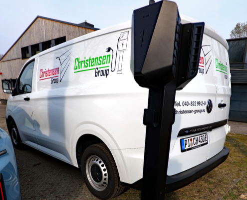 Christensen Firmengelände mit diversen E-Ladestationen ausgestattet